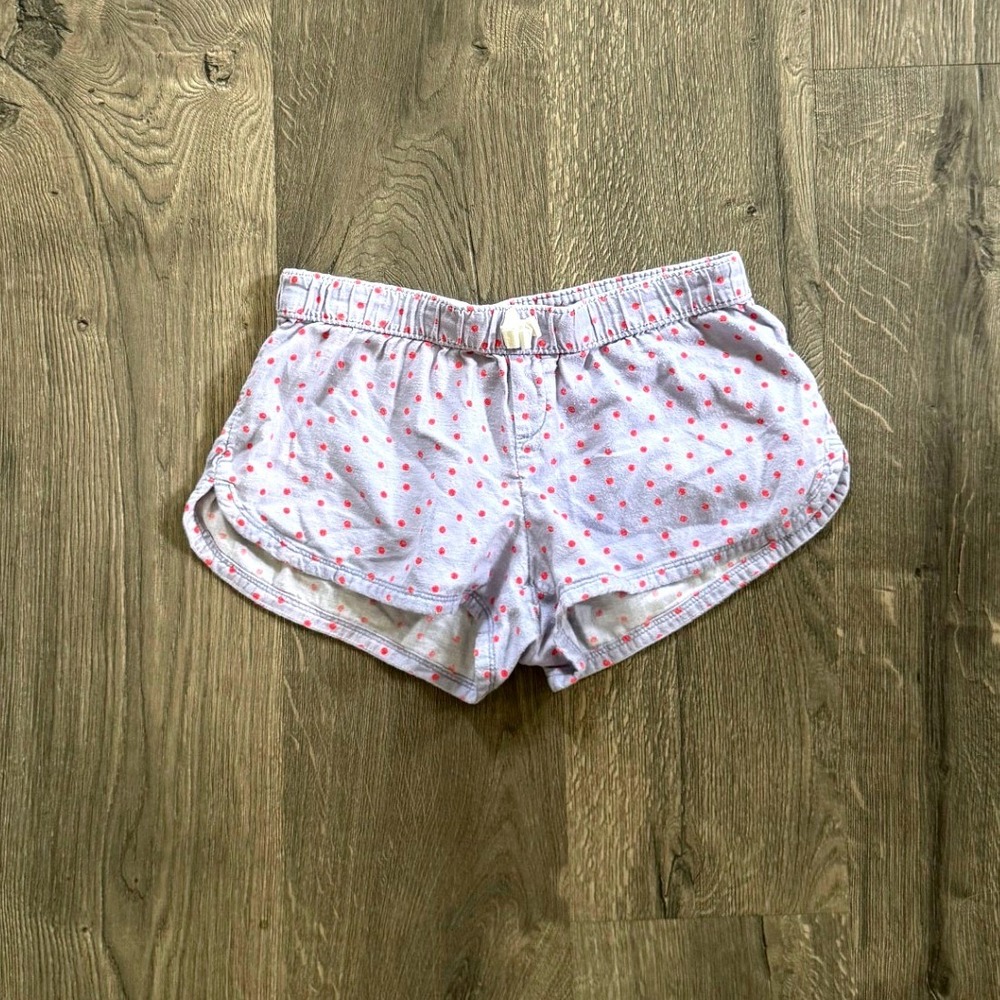 Aerie Polka Dot Pajama PJ Shorts XS Blue Red Cotton Elastic Waist Excellent